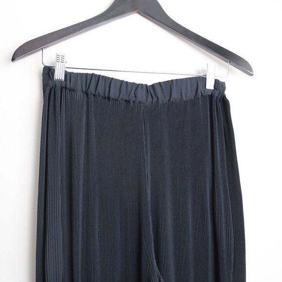 Silence + Noise Mesh Panel Pleated Wide Leg Accordion Ankle Trouser Pants Small - Picture 4 of 7